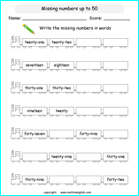 printable math writing and spelling numbers worksheets