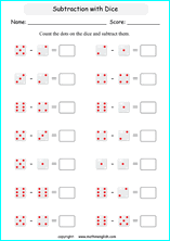 printable math subtraction with pictures worksheets for kids in primary and elementary math class 