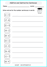 printable math writing and spelling numbers worksheets