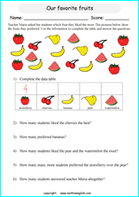 reading pictographs worksheets for primary math