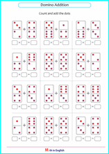 addition exercises with dominoes