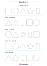 color the basic shapes worksheet