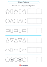 shape sequence and pattern worksheet