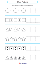 shape sequence and pattern worksheet