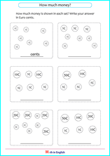 US Dollar cent worksheets