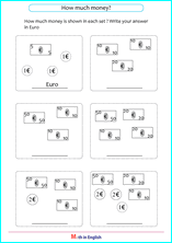 Euro notes worksheets