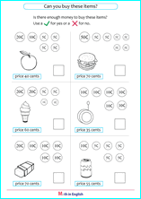 can you buy money worksheet