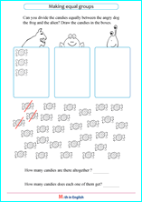 introduction to division with visuals