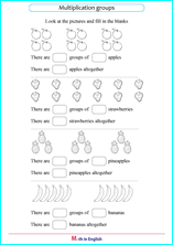 multiplying pictures groups of 2, 3, 4 and 5