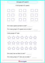 division grouping with pictures and visuals