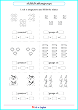 multiplying pictures groups of 2, 3, 4 and 5