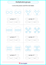 multiplying pictures groups of 2 to 7