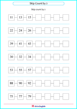 skip addition by steps of 2 worksheet