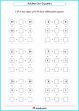 subtraction within 20 with regrouping