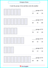 groups of tens place value worksheet