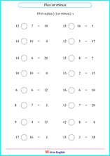 printable math addition subtraction mixed worksheets