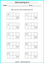 printable math skipcountimg 1 digit numbers worksheets for kids in primary and elementary math class 