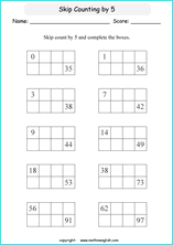 printable math skipcountimg 1 digit numbers worksheets for kids in primary and elementary math class 