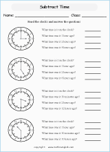 telling time worksheets for primary math