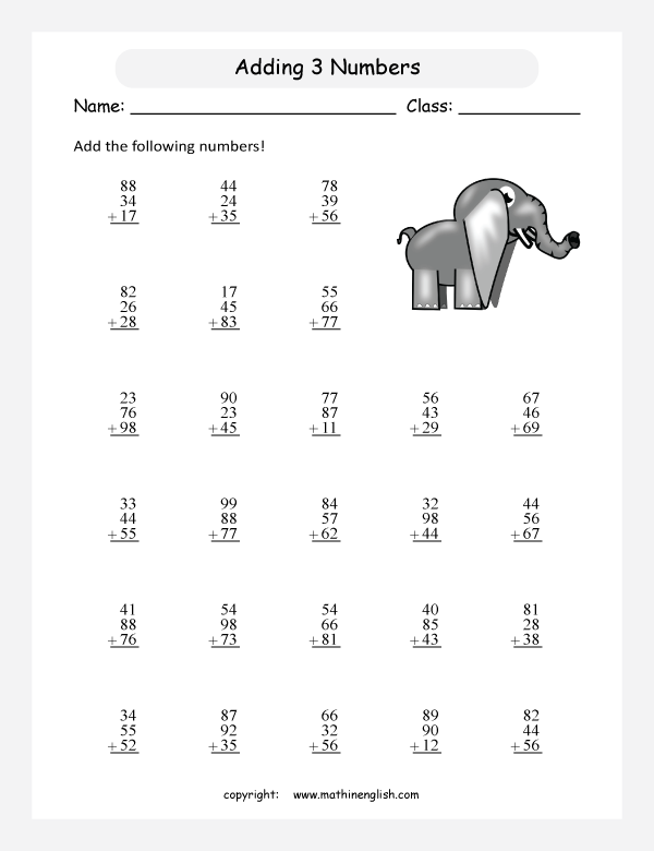 printable primary math worksheet for math grades 1 to 6