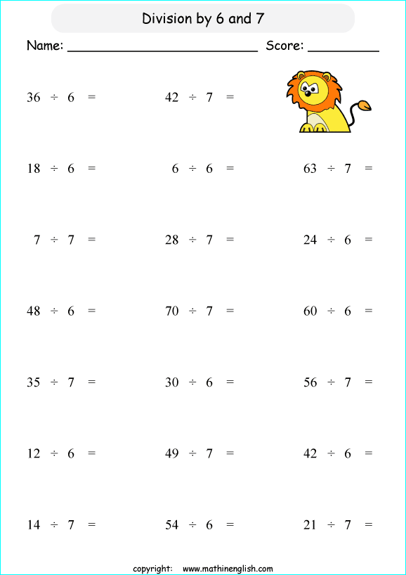 Printable Primary Math Worksheet For Math Grades 1 To 6 Based On The Singapore Math Curriculum.