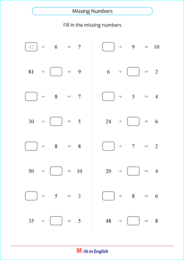 Printable primary math worksheet for math grades 1 to 6 based on the ...