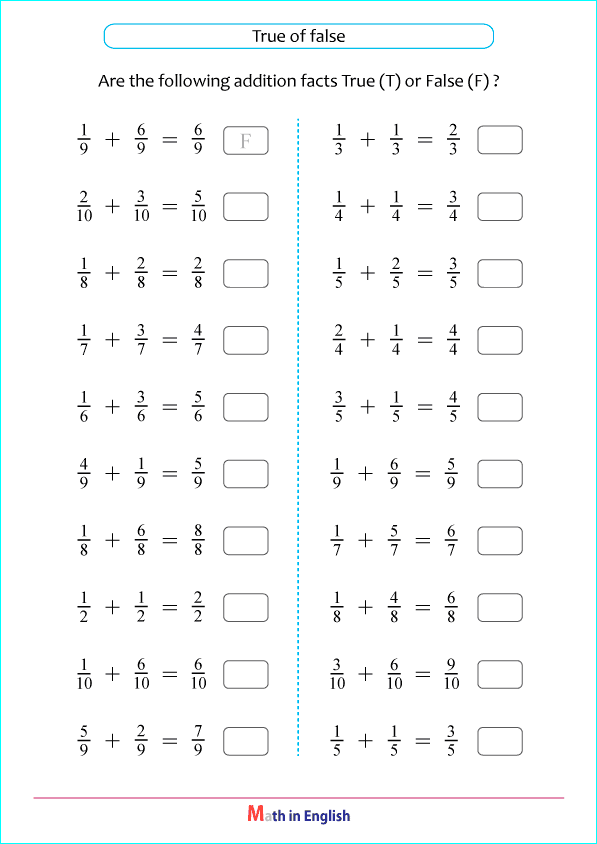 add subtract like fractions