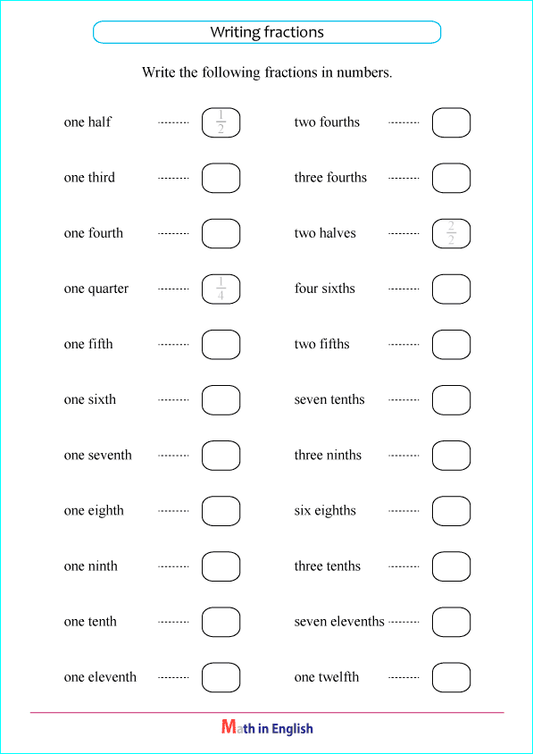 fraction words