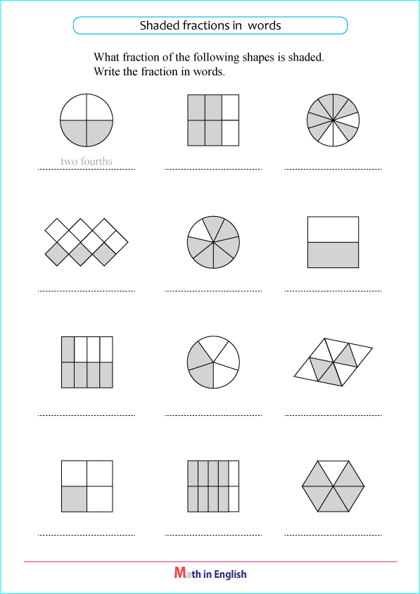 write fractions in words