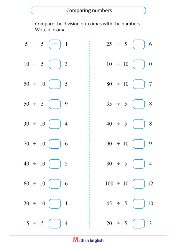 Printable primary math worksheet for math grades 1 to 6 based on the