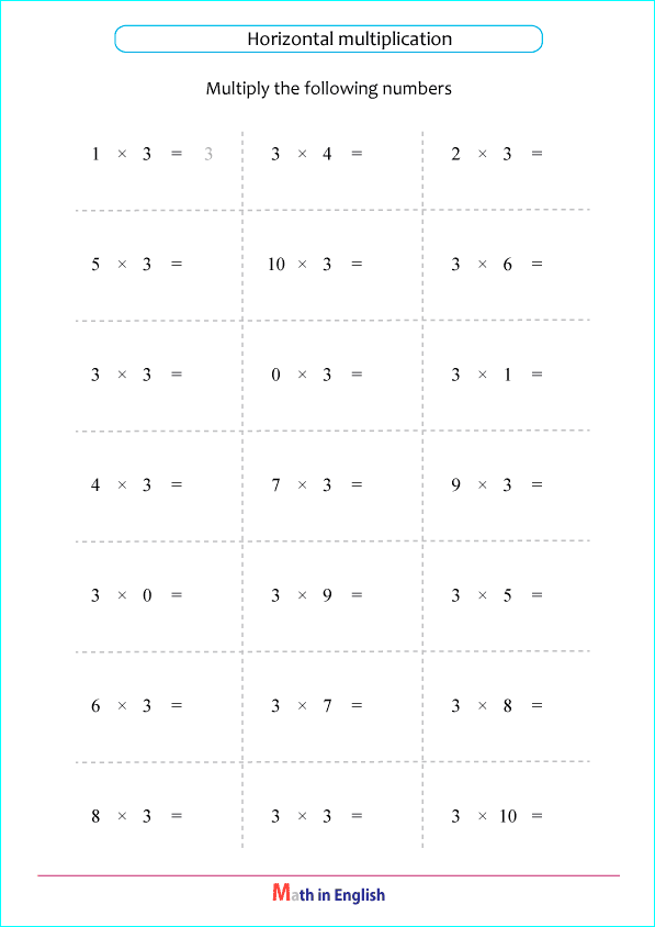 times tables of 2 and 3