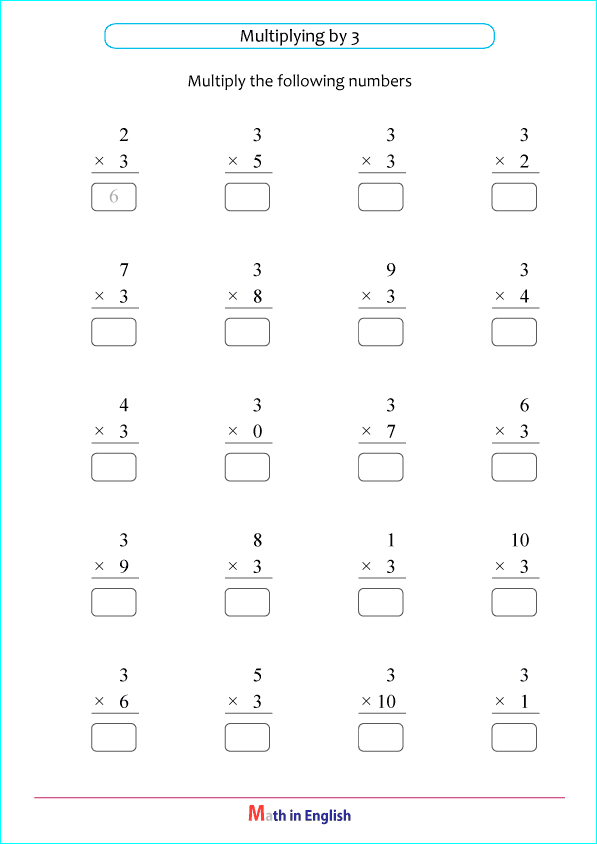 times tables of 2 and 3