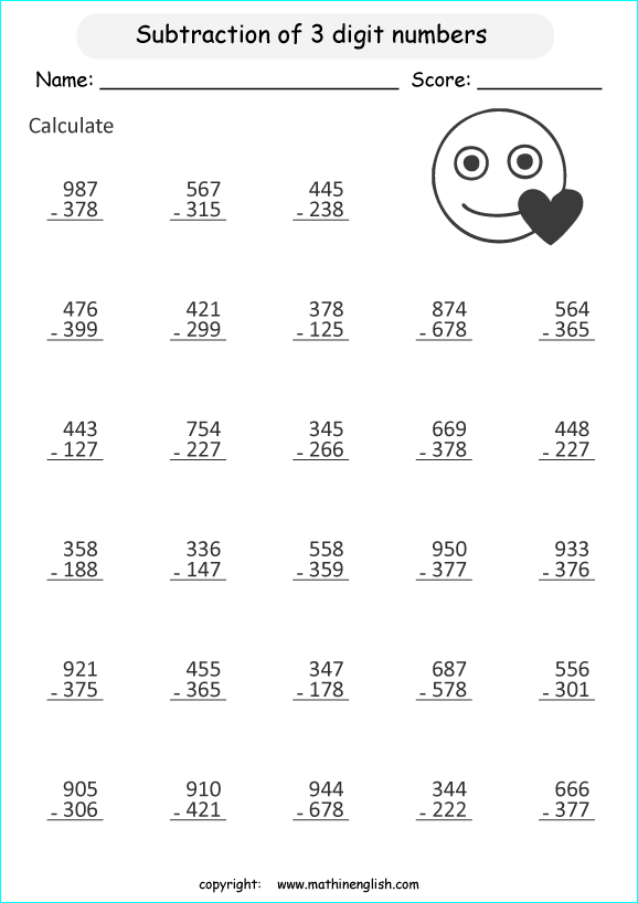 Printable primary math worksheet for math grades 1 to 6 ...