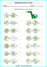 printable math addition like fractions worksheets