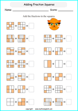 printable math like fraction subtraction worksheets for kids in primary and elementary math class 