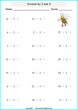 printable math basic division worksheets for kids in primary and elementary math class 