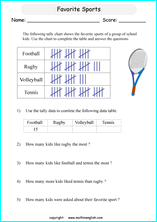 Tally Chart Worksheets Grade 4