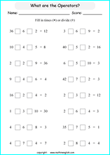 printable math mixed multiplication and division worksheets for kids in primary and elementary math class 