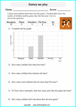 worksheets with bar graphs for primary math students