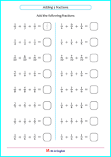 adding 3 fractions grade 2