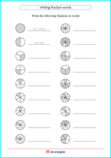 write fractions in words