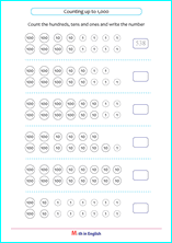 counting up to 1000 worksheet
