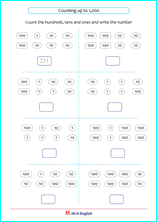 counting up to 1000 worksheet