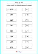 Grade 2 counting numbers and objects up to 1,000 math school worksheets