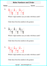 printable math comparing and ordering up to 1,000 worksheets for kids in primary and elementary math class 