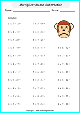 printable math multiplication tables worksheets for kids in primary and elementary math class 