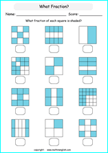 fraction worksheets for primary and elementary math class based on the singapore math curriculum