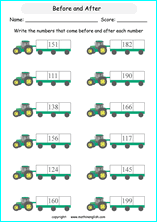 printable math countig numbers,  numeracy and number worksheets for primary and elementary math class