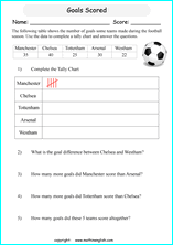 tally chart worksheets for primary math students