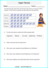 Tally Chart Worksheets Grade 1